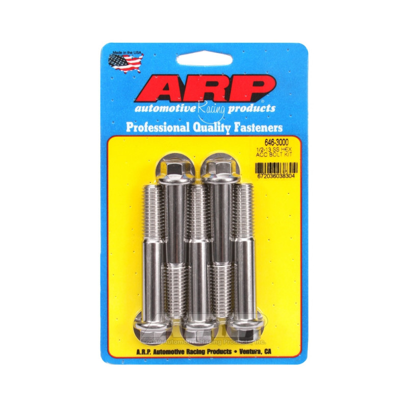 Șuruburi și piulițe universale ARP 1/2-13 – Șuruburi hexagonale din oțel inoxidabil x5 - ARP-646-3000 - 646-3000 - 3666618194127